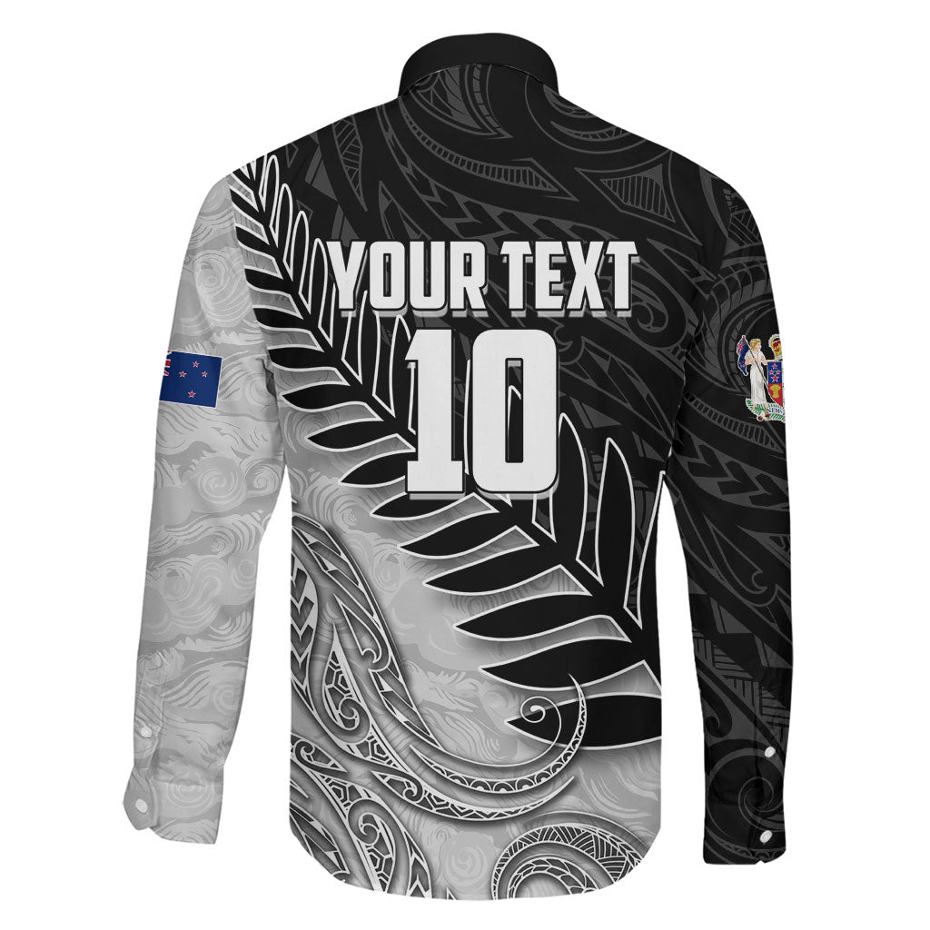 Personalized New Zealand Football Family Matching Long Sleeve Bodycon Dress and Hawaiian Shirt Kiwi Mascot with Silver Fern - Maori Tribal Tattoo Art TS04 - Polynesian Pride