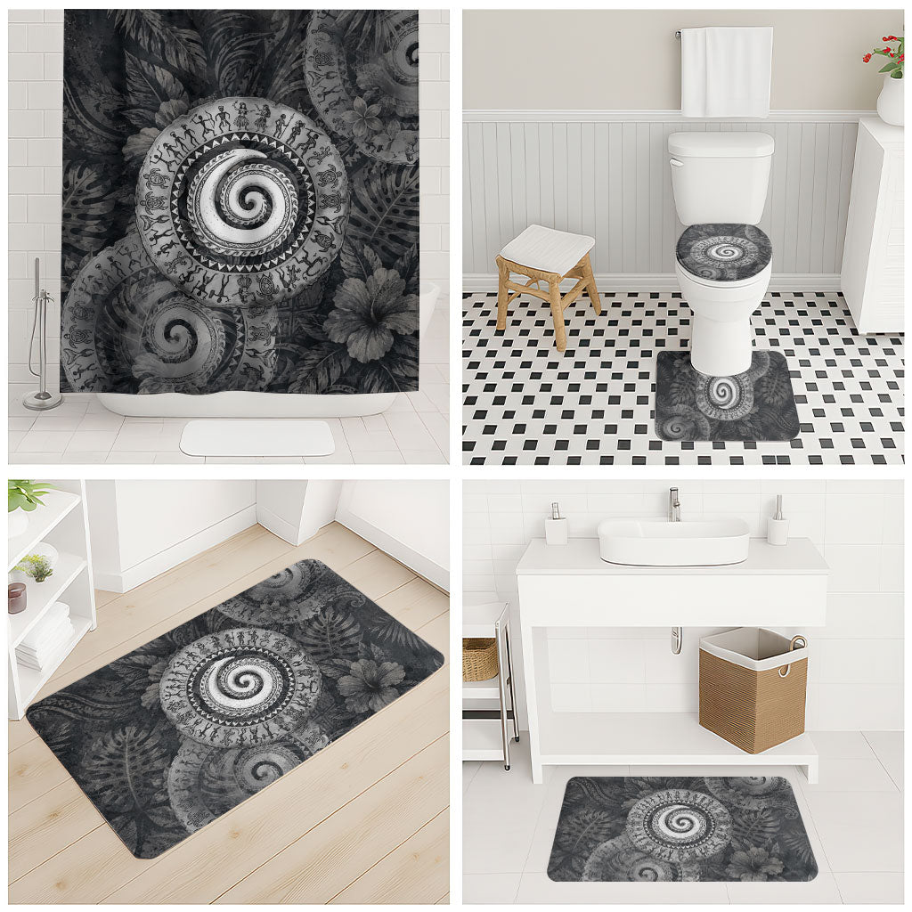 Hawaiian Piko Bathroom Set Cultural Anchor Connect Your Roots Ocean Waves