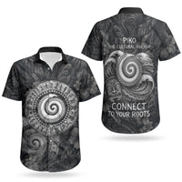 Hawaiian Piko Couples Matching Mermaid Dress and Hawaiian Shirt Cultural Anchor Connect Your Roots Ocean Waves