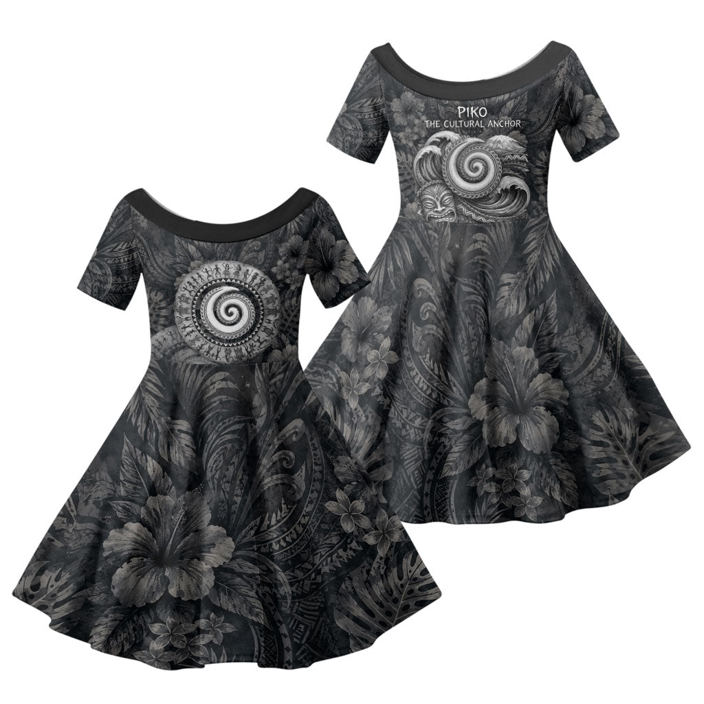 Hawaiian Piko Family Matching Puletasi and Hawaiian Shirt Cultural Anchor Connect Your Roots Ocean Waves