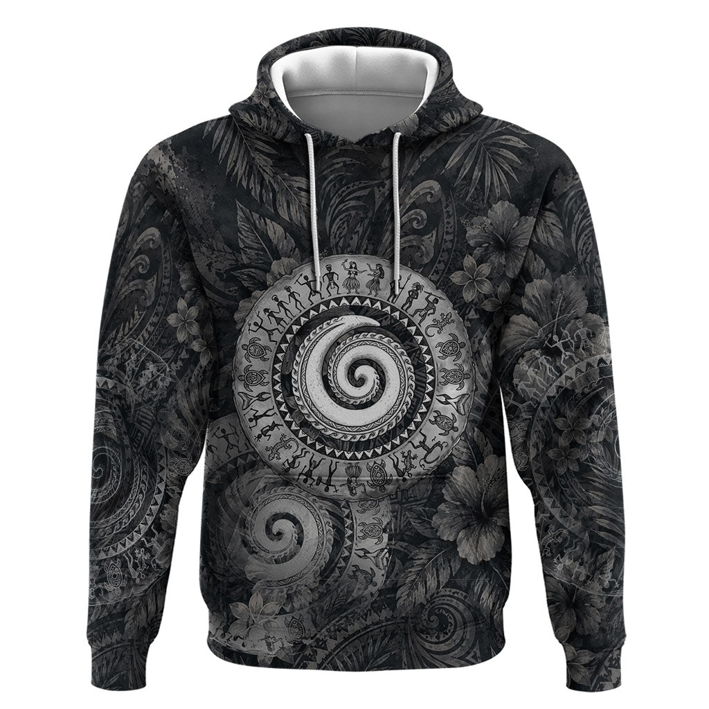 Hawaiian Piko Hoodie Cultural Anchor Connect Your Roots Ocean Waves