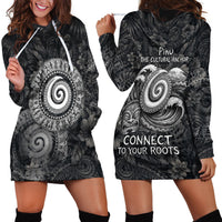Hawaiian Piko Hoodie Dress Cultural Anchor Connect Your Roots Ocean Waves