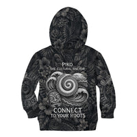Hawaiian Piko Kid Hoodie Cultural Anchor Connect Your Roots Ocean Waves