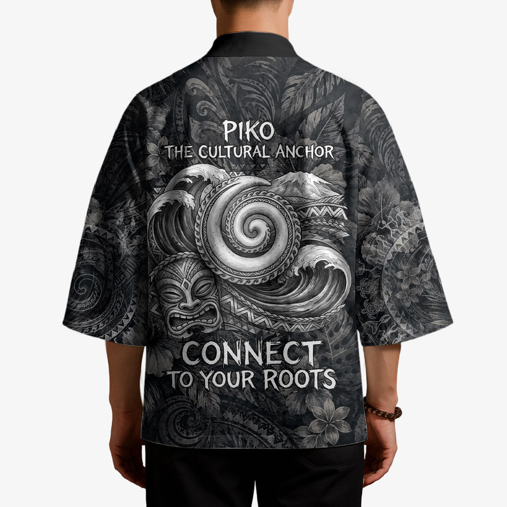 Hawaiian Piko Kimono Cultural Anchor Connect Your Roots Ocean Waves