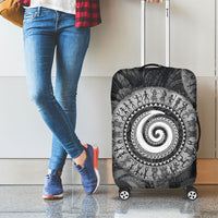 Hawaiian Piko Luggage Cover Cultural Anchor Connect Your Roots Ocean Waves