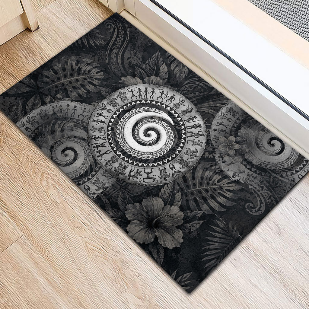Hawaiian Piko Rubber Doormat Cultural Anchor Connect Your Roots Ocean Waves