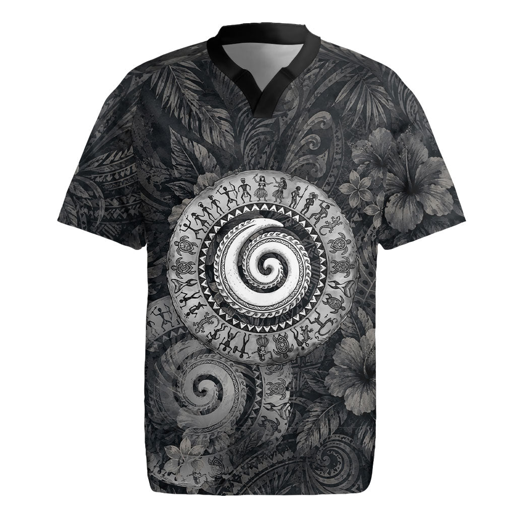 Hawaiian Piko Rugby Jersey Cultural Anchor Connect Your Roots Ocean Waves