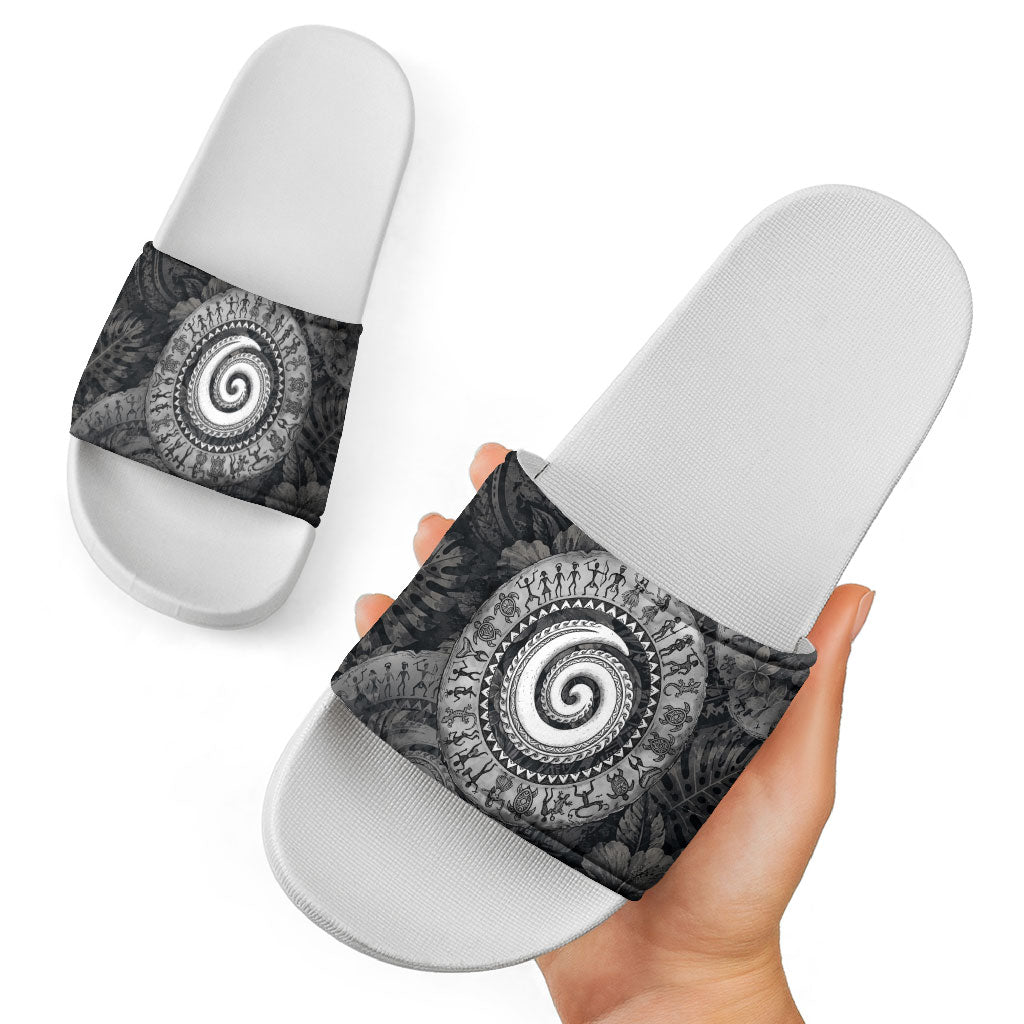 Hawaiian Piko Slide Sandals Cultural Anchor Connect Your Roots Ocean Waves