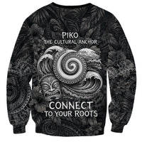 Hawaiian Piko Sweatshirt Cultural Anchor Connect Your Roots Ocean Waves