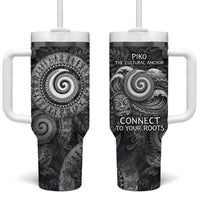 Hawaiian Piko Tumbler With Handle Cultural Anchor Connect Your Roots Ocean Waves