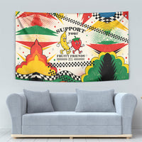 Support Your Fruity Friends Love Wins Gay Pride Tapestry LGBTQ Retro 30s Cartoon Checkered TS04 - Polynesian Pride