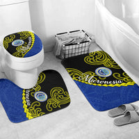 Federated States Of Micronesia FSM Bathroom Set Pacific Islander Tribal Swirl Geometric Pattern