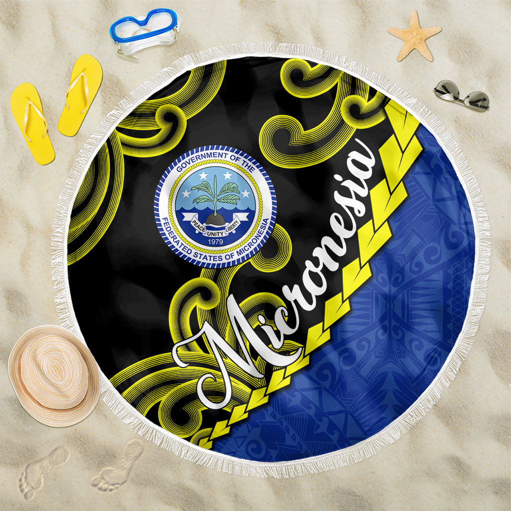 Federated States Of Micronesia FSM Beach Blanket Pacific Islander Tribal Swirl Geometric Pattern