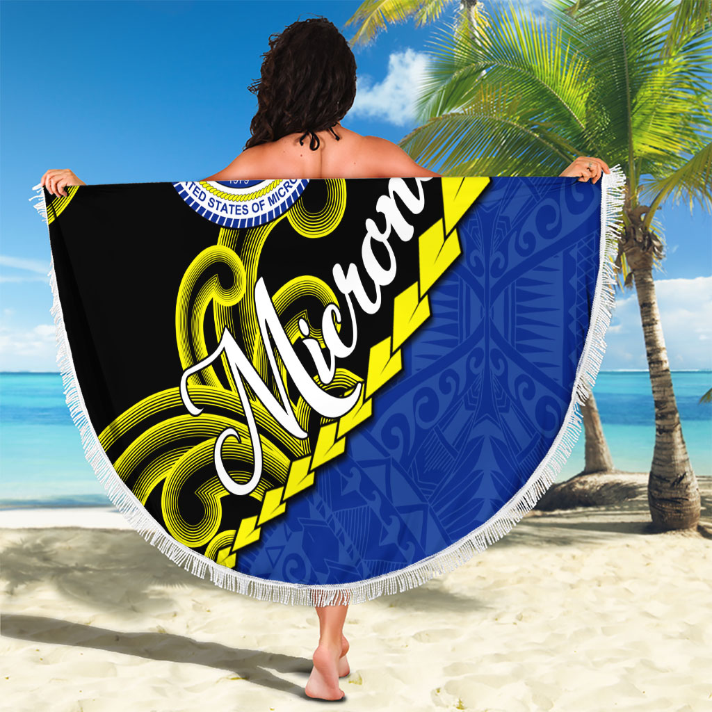 Federated States Of Micronesia FSM Beach Blanket Pacific Islander Tribal Swirl Geometric Pattern