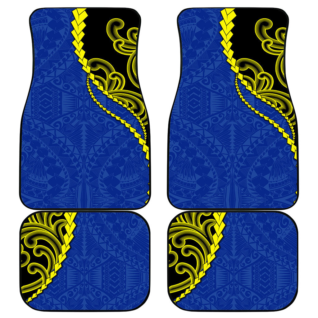 Federated States Of Micronesia FSM Car Mats Pacific Islander Tribal Swirl Geometric Pattern