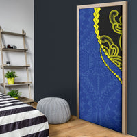 Federated States Of Micronesia FSM Door Cover Pacific Islander Tribal Swirl Geometric Pattern