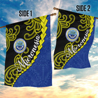 Federated States Of Micronesia FSM Garden Flag Pacific Islander Tribal Swirl Geometric Pattern