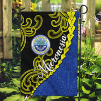 Federated States Of Micronesia FSM Garden Flag Pacific Islander Tribal Swirl Geometric Pattern