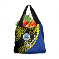 Federated States Of Micronesia FSM Grocery Bag Pacific Islander Tribal Swirl Geometric Pattern