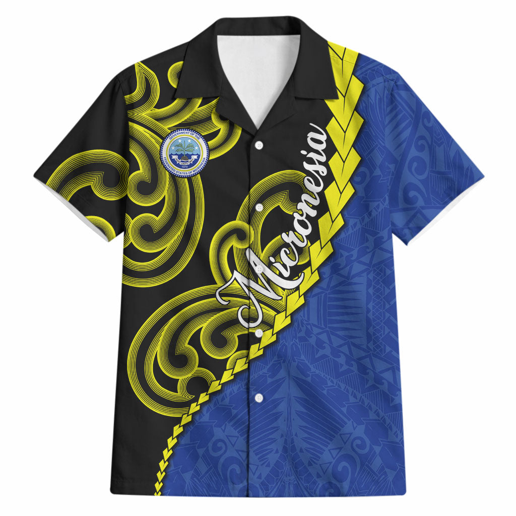 Federated States Of Micronesia FSM Hawaiian Shirt Pacific Islander Tribal Swirl Geometric Pattern