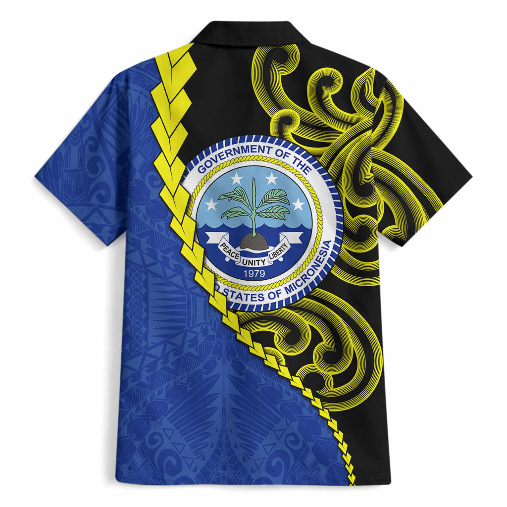 Federated States Of Micronesia FSM Hawaiian Shirt Pacific Islander Tribal Swirl Geometric Pattern