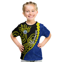Federated States Of Micronesia FSM Kid T Shirt Pacific Islander Tribal Swirl Geometric Pattern