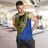 Federated States Of Micronesia FSM Men Tank Top Pacific Islander Tribal Swirl Geometric Pattern