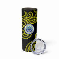 Federated States Of Micronesia FSM Skinny Tumbler Pacific Islander Tribal Swirl Geometric Pattern