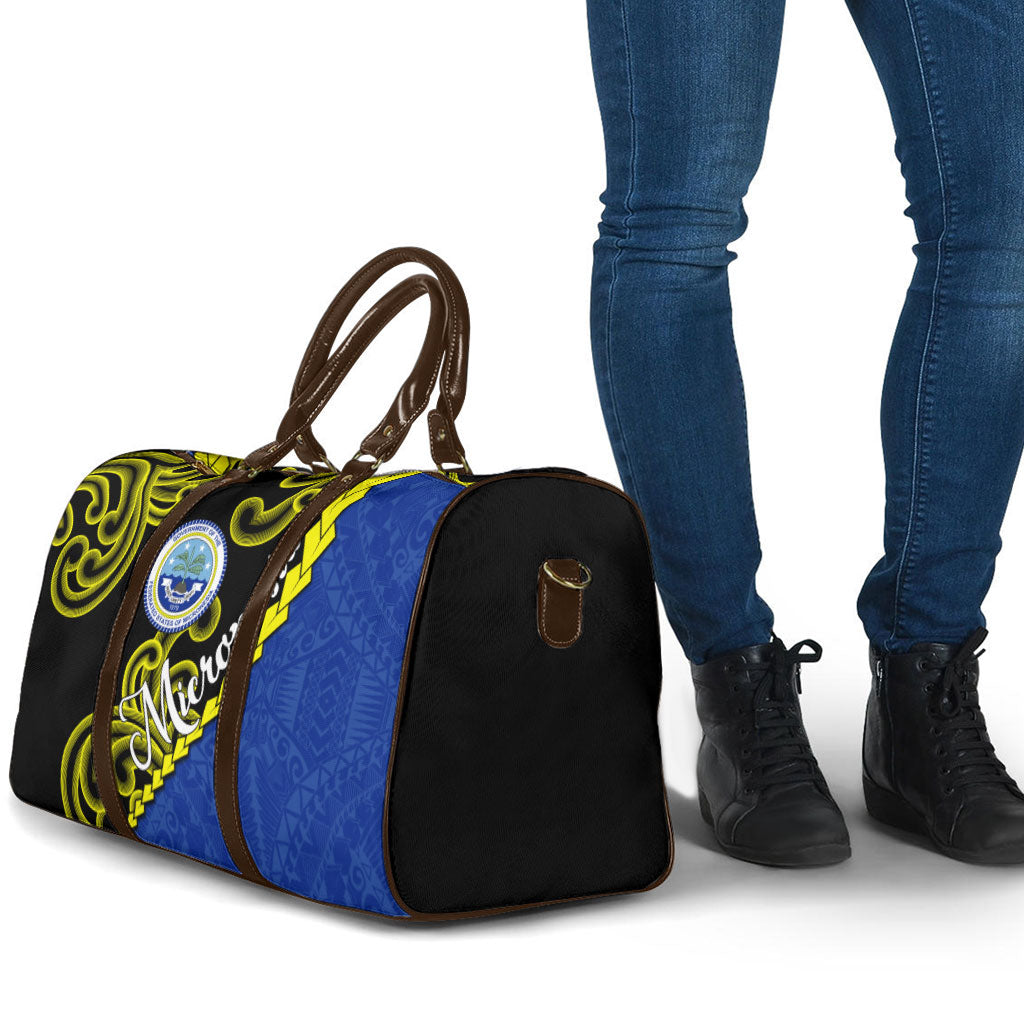 Federated States Of Micronesia FSM Travel Bag Pacific Islander Tribal Swirl Geometric Pattern