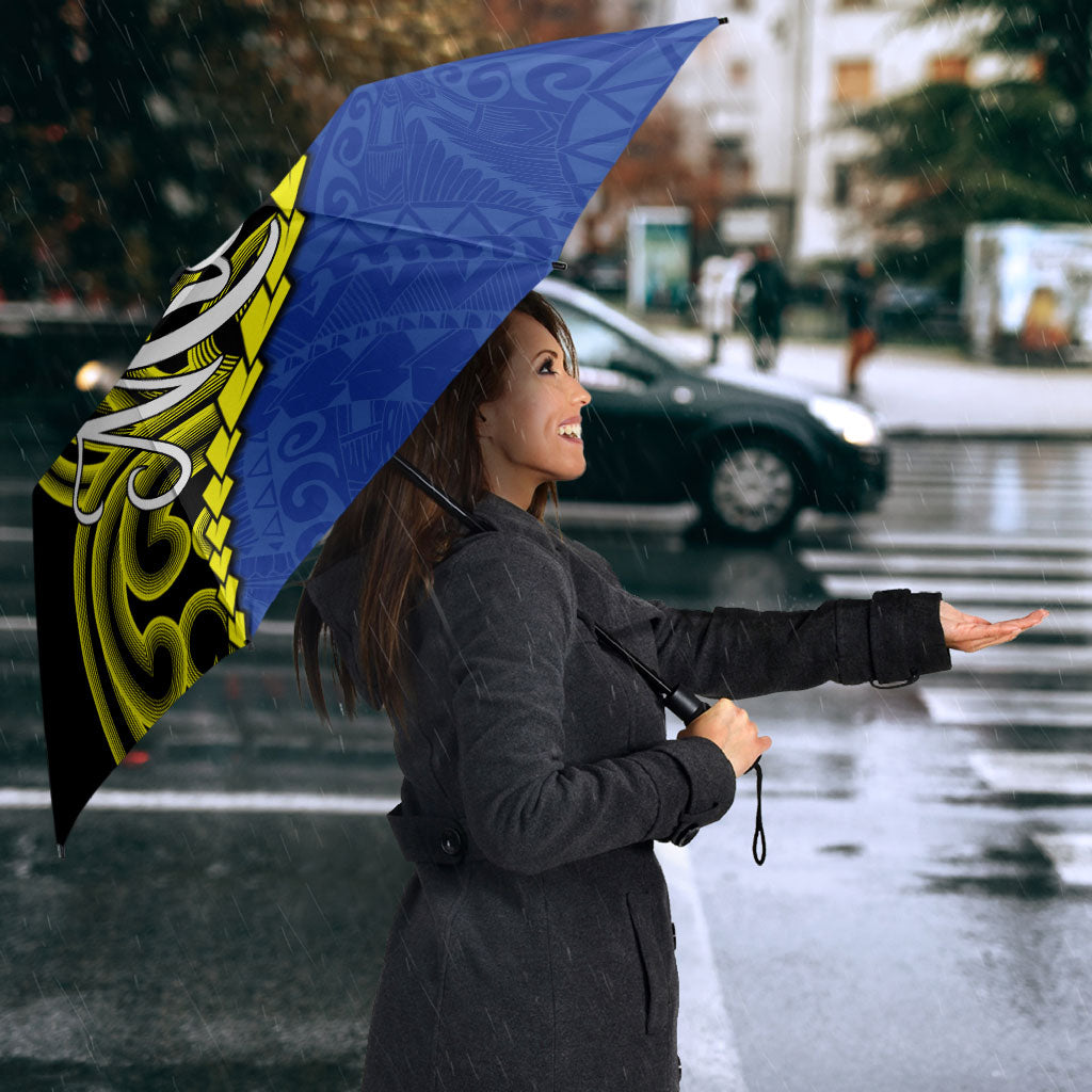 Federated States Of Micronesia FSM Umbrella Pacific Islander Tribal Swirl Geometric Pattern