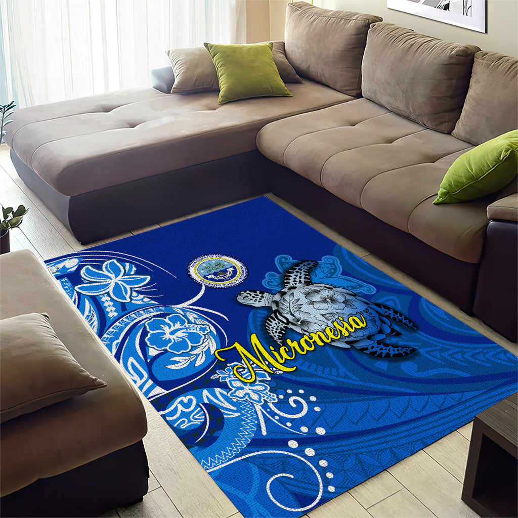 Micronesia Sea Turtle Area Rug Federated States Of Micronesia Tribal Floral Pattern