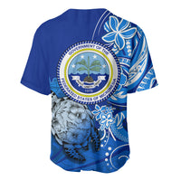 Micronesia Sea Turtle Baseball Jersey Federated States Of Micronesia Tribal Floral Pattern