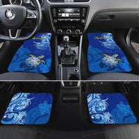 Micronesia Sea Turtle Car Mats Federated States Of Micronesia Tribal Floral Pattern