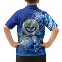 Micronesia Sea Turtle Hawaiian Shirt Federated States Of Micronesia Tribal Floral Pattern