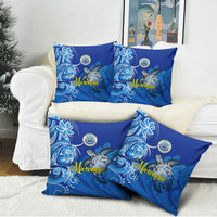 Micronesia Sea Turtle Pillow Cover Federated States Of Micronesia Tribal Floral Pattern