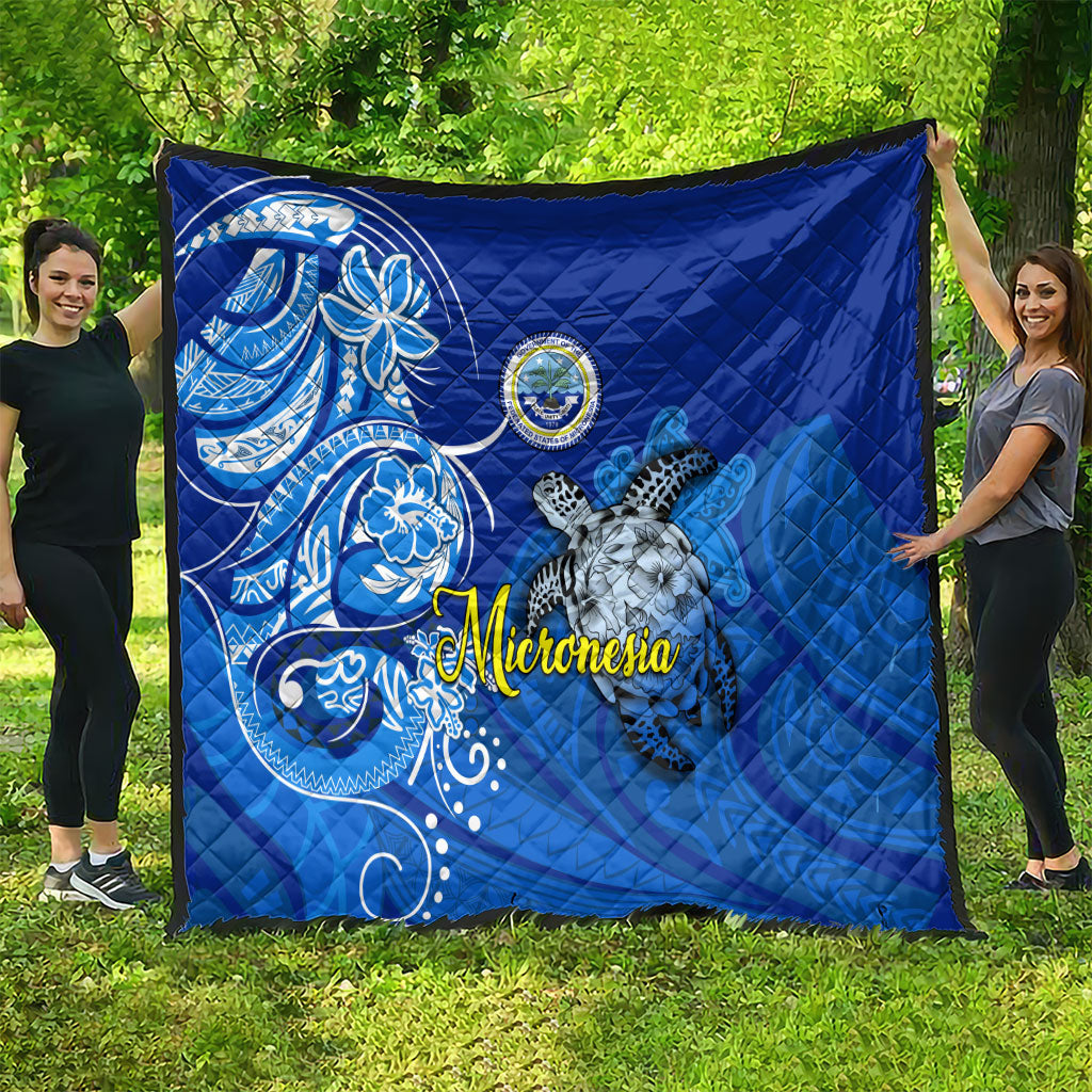 Micronesia Sea Turtle Quilt Federated States Of Micronesia Tribal Floral Pattern