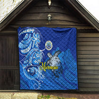 Micronesia Sea Turtle Quilt Federated States Of Micronesia Tribal Floral Pattern