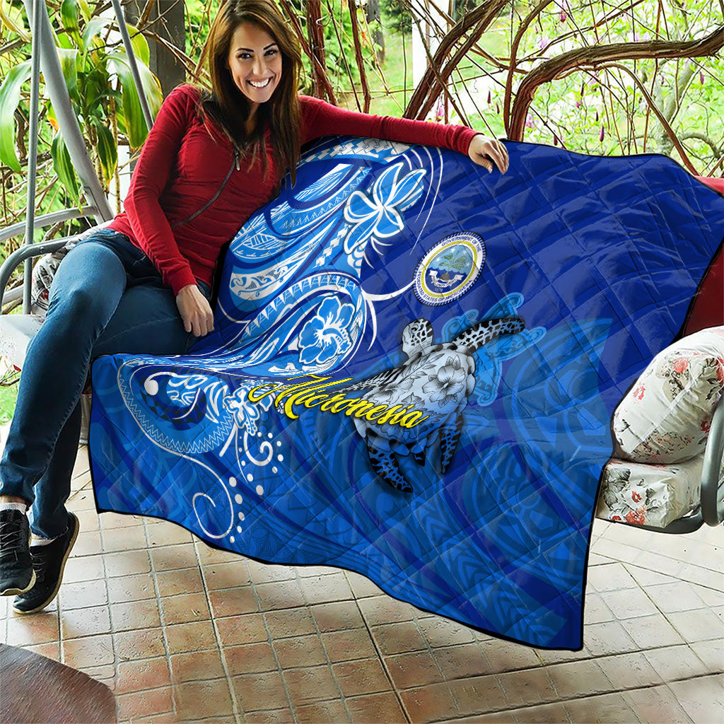 Micronesia Sea Turtle Quilt Federated States Of Micronesia Tribal Floral Pattern