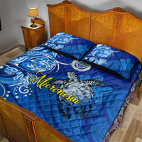 Micronesia Sea Turtle Quilt Bed Set Federated States Of Micronesia Tribal Floral Pattern