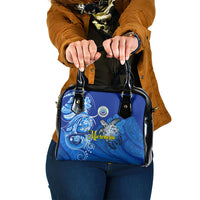 Micronesia Sea Turtle Shoulder Handbag Federated States Of Micronesia Tribal Floral Pattern