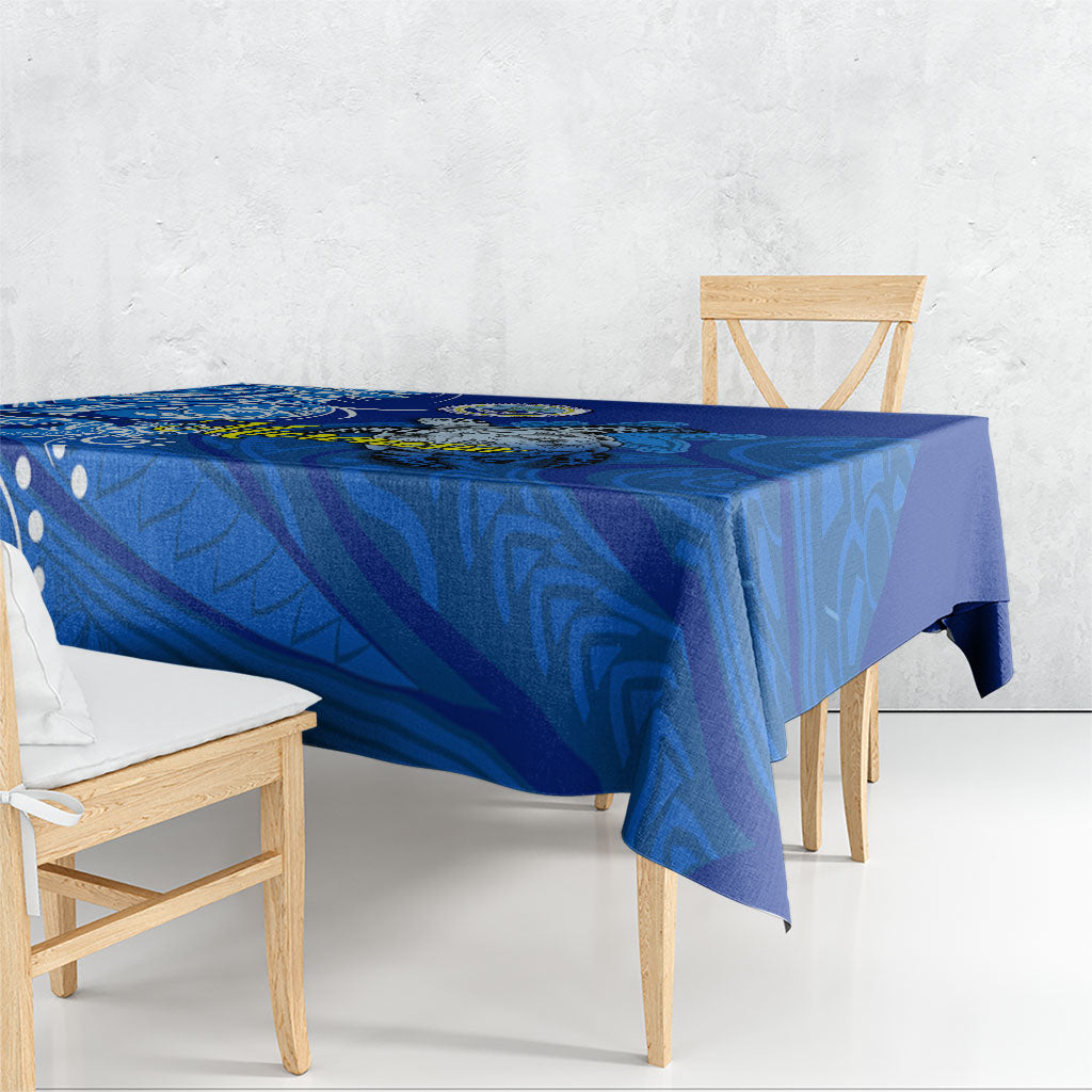 Micronesia Sea Turtle Tablecloth Federated States Of Micronesia Tribal Floral Pattern