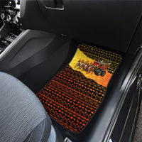 Tropical Christmas In July Santa Claus Car Mats Festive Hawaiian With Beach Reindeer Sleigh TS04 - Polynesian Pride