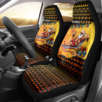 Tropical Christmas In July Santa Claus Car Seat Cover Festive Hawaiian With Beach Reindeer Sleigh TS04 - Polynesian Pride