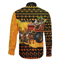Tropical Christmas In July Santa Claus Family Matching Puletasi and Hawaiian Shirt Festive Hawaiian With Beach Reindeer Sleigh TS04 - Polynesian Pride