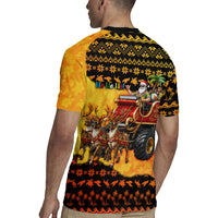Tropical Christmas In July Santa Claus Rugby Jersey Festive Hawaiian With Beach Reindeer Sleigh TS04 - Polynesian Pride