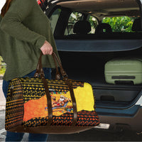 Tropical Christmas In July Santa Claus Travel Bag Festive Hawaiian With Beach Reindeer Sleigh TS04 - Polynesian Pride