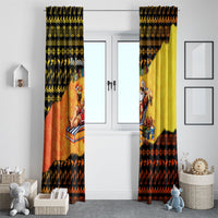 Tropical Christmas In July Santa Claus Window Curtain Festive Hawaiian With Beach Reindeer Sleigh