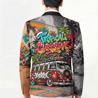 Tropical Christmas In July Candy Cane Surf Blazer Vibrant Street Art Beach Graffiti Graphic TS04 - Polynesian Pride
