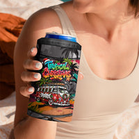 Tropical Christmas In July Candy Cane Surf 4 in 1 Can Cooler Tumbler Vibrant Street Art Beach Graffiti Graphic TS04 - Polynesian Pride