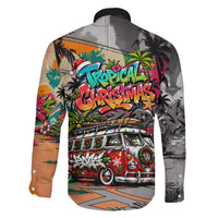 Tropical Christmas In July Candy Cane Surf Family Matching Mermaid Dress and Hawaiian Shirt Vibrant Street Art Beach Graffiti Graphic TS04 - Polynesian Pride